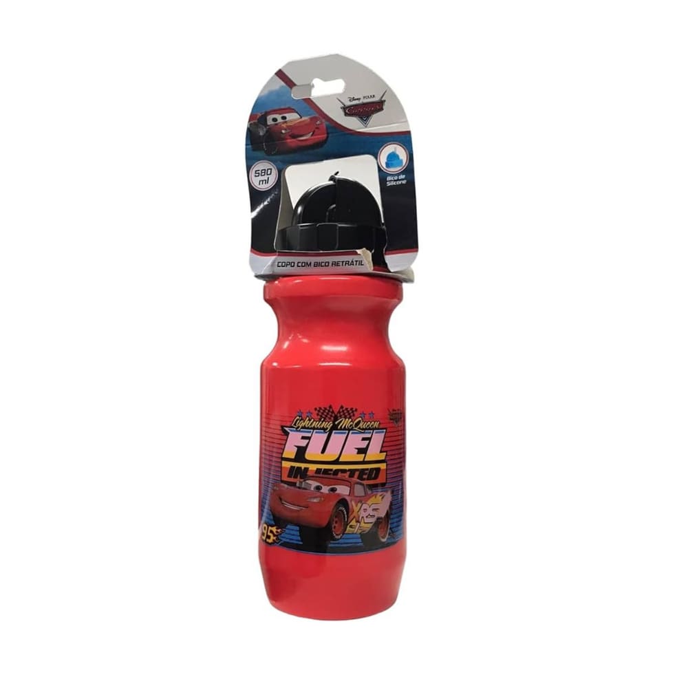 Copo Com Canudo Retrátil Carros 580ml - Baby Go