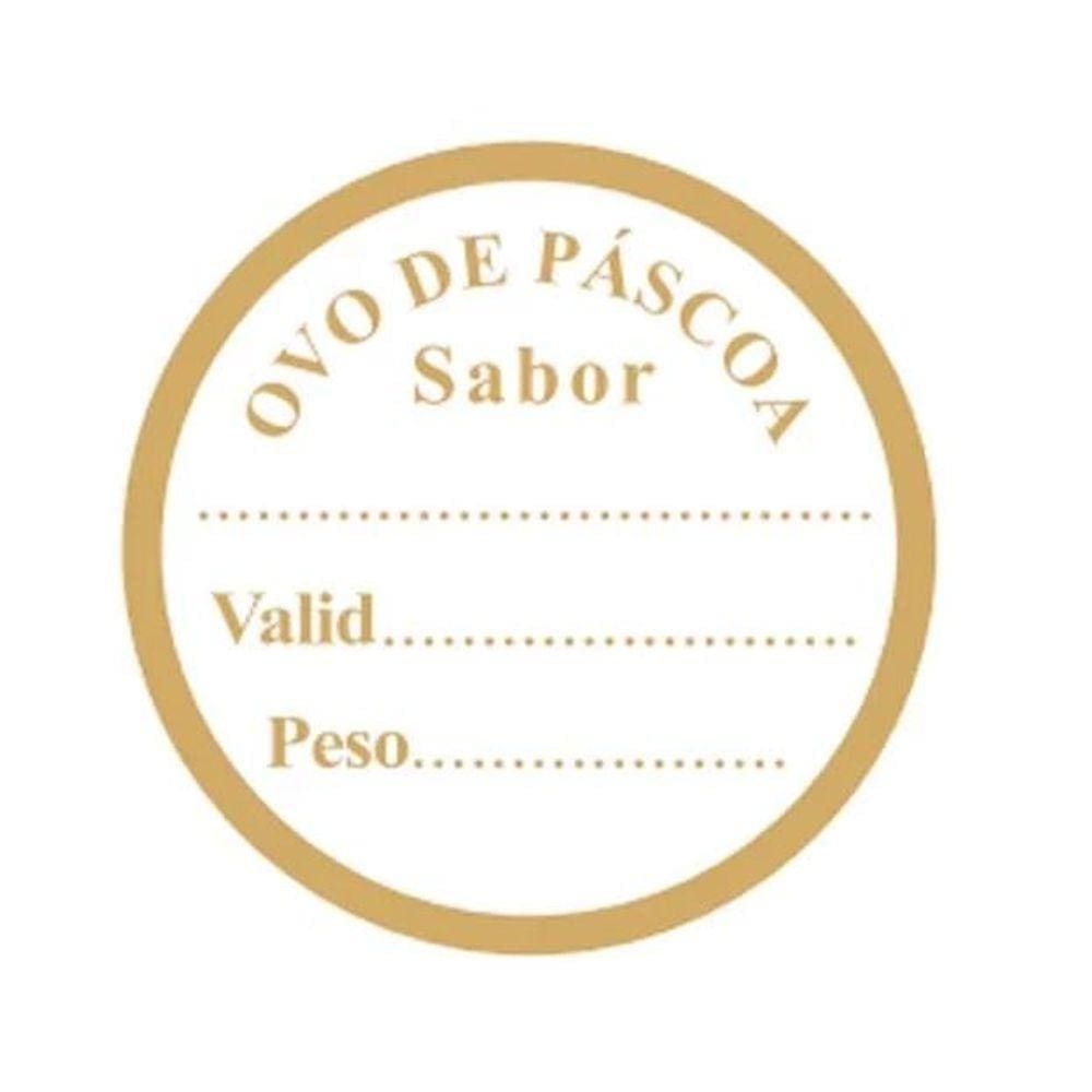Kit 100 Etiquetas p/ Ovos de Pascoa Validade Peso 3x3cm