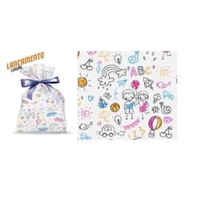 Kit 50 Saco de Presentes Cestas Infantil 20x30cm