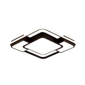 Plafon Quadrado Preto 45cm Led 48W 3 em 1 Bivolt