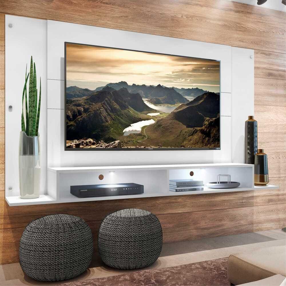 Painel TV 60" com 2 Leds Veneza Multimóveis Branco