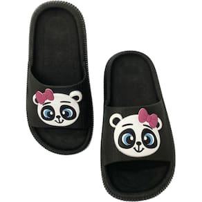 Chinelo Infantil Panda menina criança Preto confortável barato Nuvem