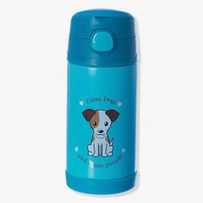 Garrafa Térmica Infantil Click Canudo 300ml I Love Dogs