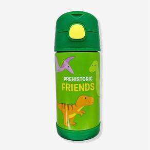 Garrafa Térmica Infantil Click Canudo 300ml Dinossauros