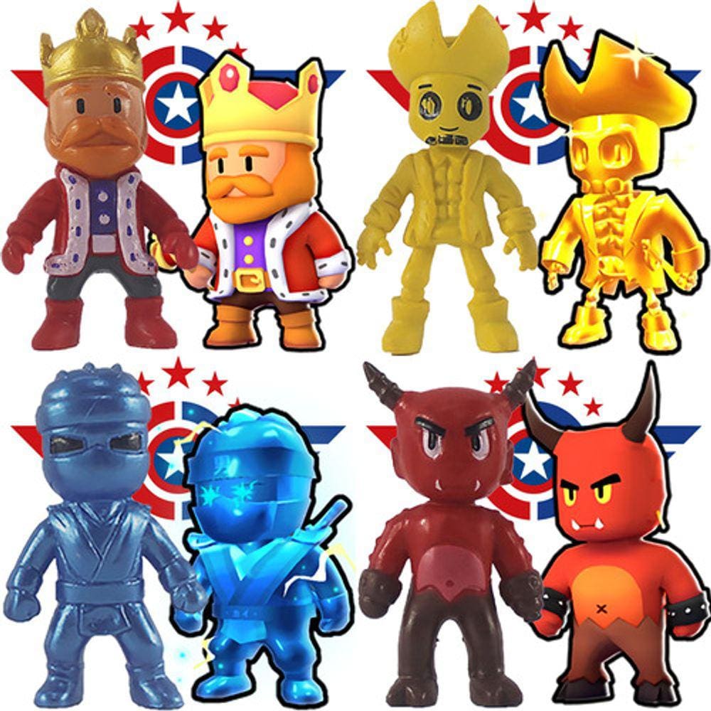 Stumble Guys 4 Bonecos Personagem Jogo