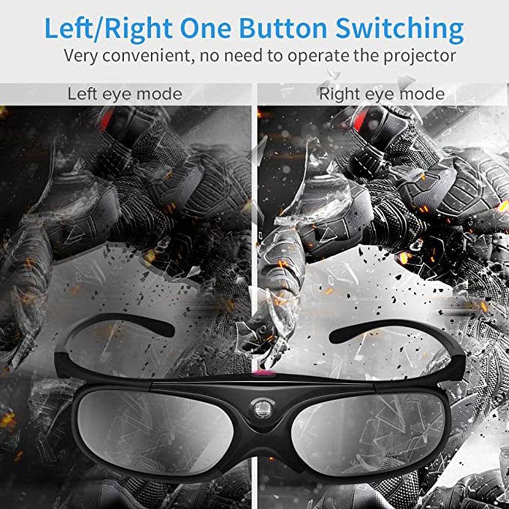 DLP Link 3D Óculos Active Shutter Recarregável Vis
