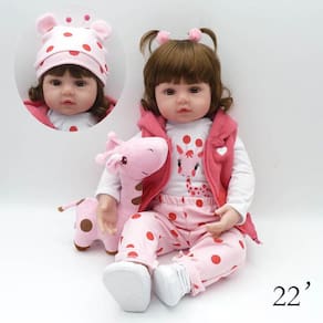 Boneca Reborn Baby Doll Liplasting, silicone realista, 48 cm, NPK