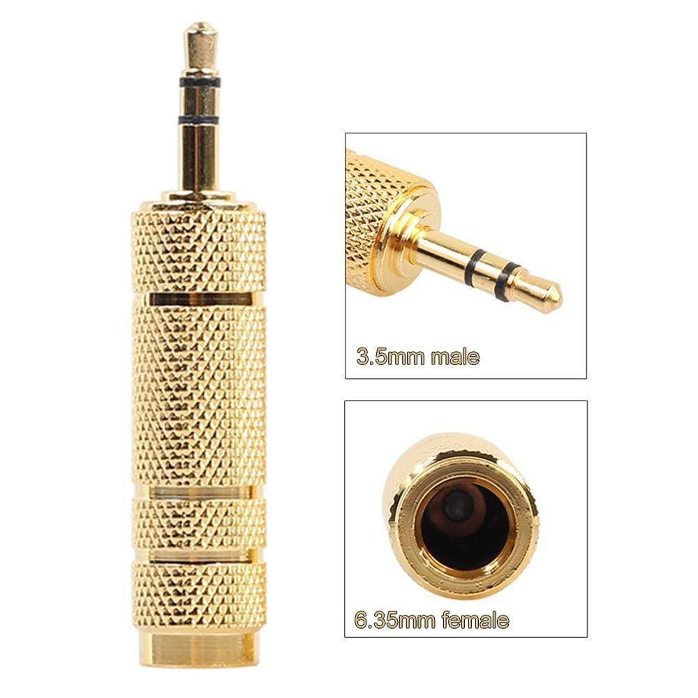 Microfone 6,35 mm Fêmea a 3,5 mm Conector de áudio macho Ada