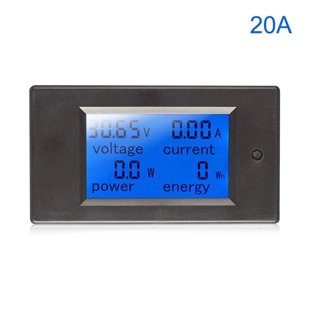 Medidor de energia digital Amperímetro de potência DC Teste de monitor de voltímetro