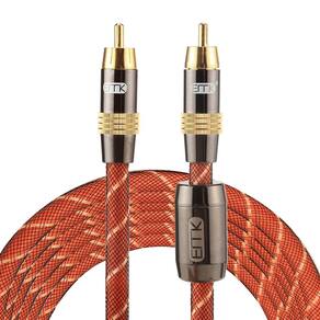 Conector RCA EMK TZ/3M od8,0 mm com cabeça de metal banhada a ouro