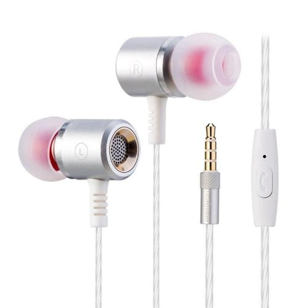 Headphones M400 Metal Super Bass Fone de ouvido com microfone