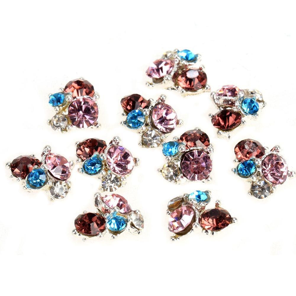 Adesivo de unha 10PCS decoração strass glitter joias todos