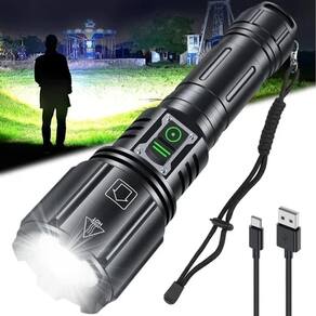 Lanterna LED recarregável com chip XHP160 de 120.000 lúmens