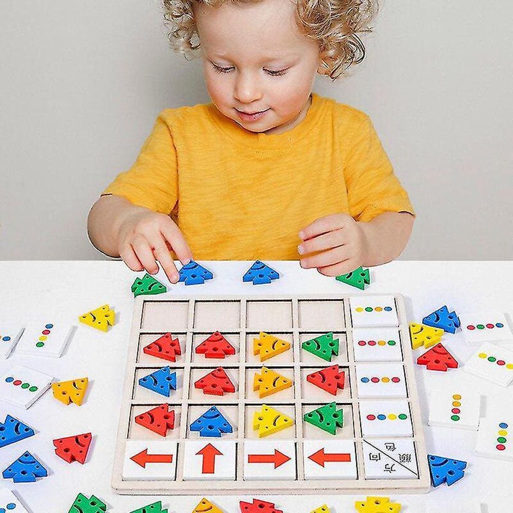 Crianças de madeira Montessori Brinquedos Crianças Pensamento lógico Traini