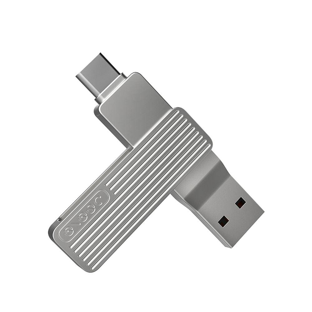 M1 Jesis USB 3.1 + Type-C Dual Interface U Disk, 32GB (Prata