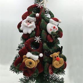 Enfeites de Natal: 12 peças de decoração de árvore de boneco de neve de Papai Noel