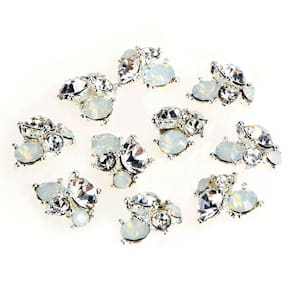 Adesivo de unha 10PCS decoração strass glitter joias todos