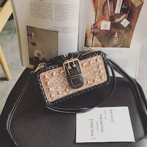Bolsa de telefone de couro do PU para mulheres (preto)