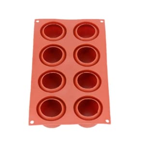 Molde de chocolate para bolo de silicone com 8 furos de altura em forma de bola