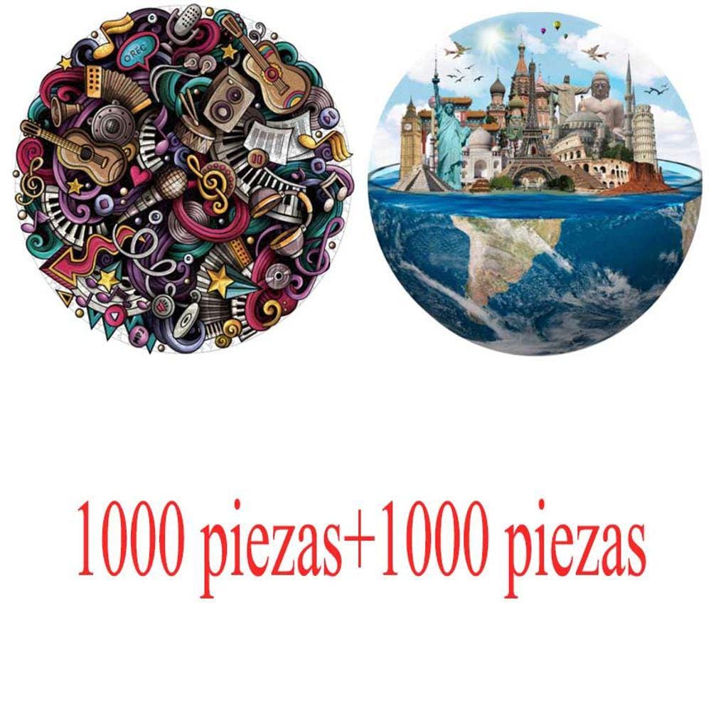 Puzzle 2000 peças - Graffiti - Quebra-cabeça redondo e colorido(20