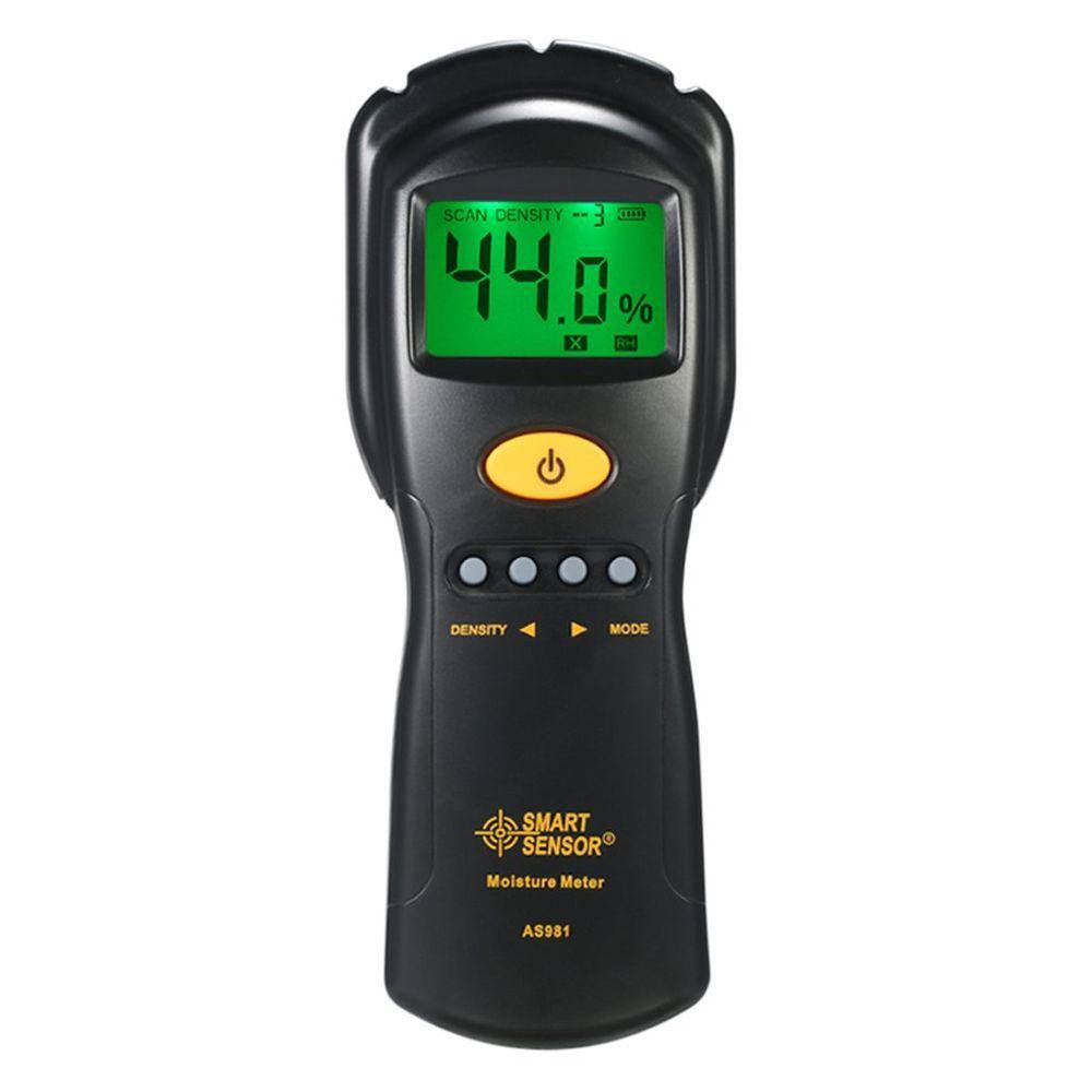 Higrômetro digital e hidrômetro AS981 Display LCD de madeira/cartão