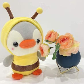10 polegadas pinguim pinguim abelha pelúcia animal de pelúcia travesseiro bonito