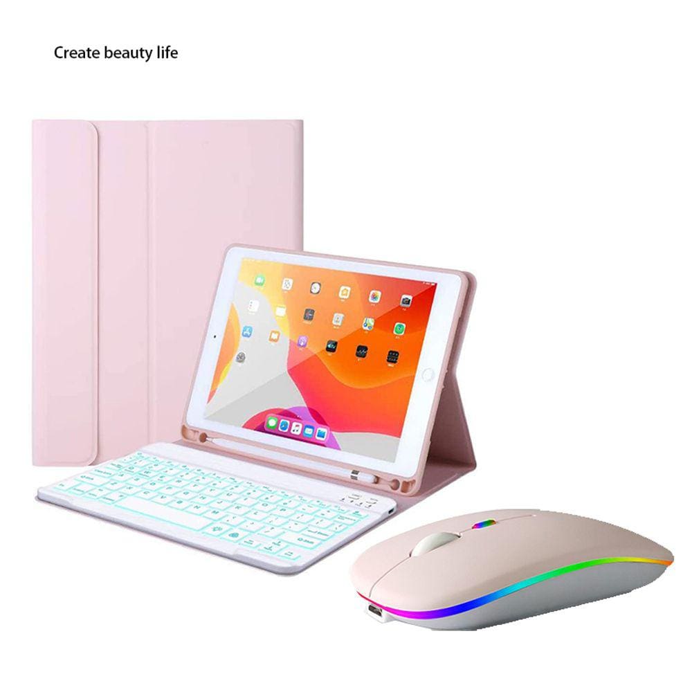 Capa com 7 cores Teclado e Mouse Retroiluminados para Pad