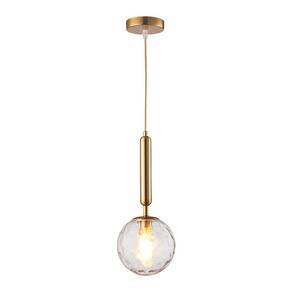 Lustre de quarto de ferro nórdico com bola de vidro PEA106-Golden