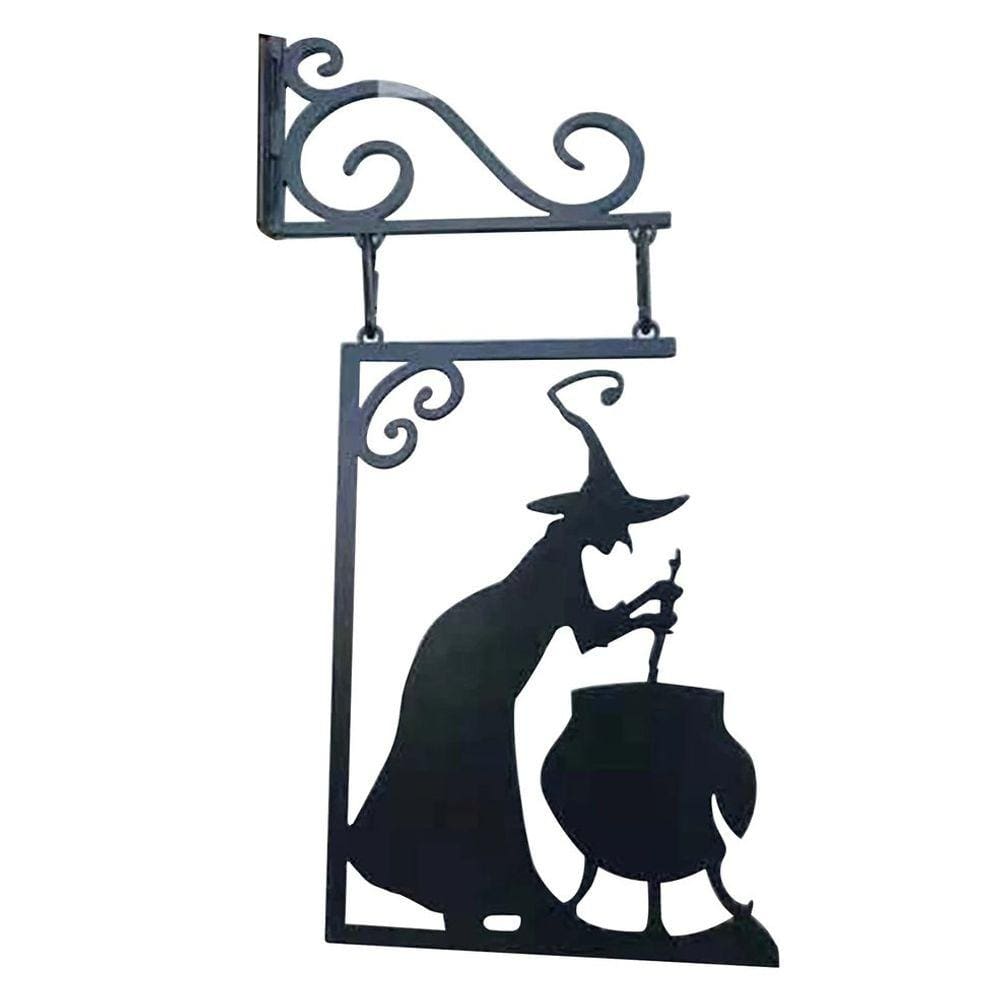 Decoração de silhueta de bruxa de Halloween