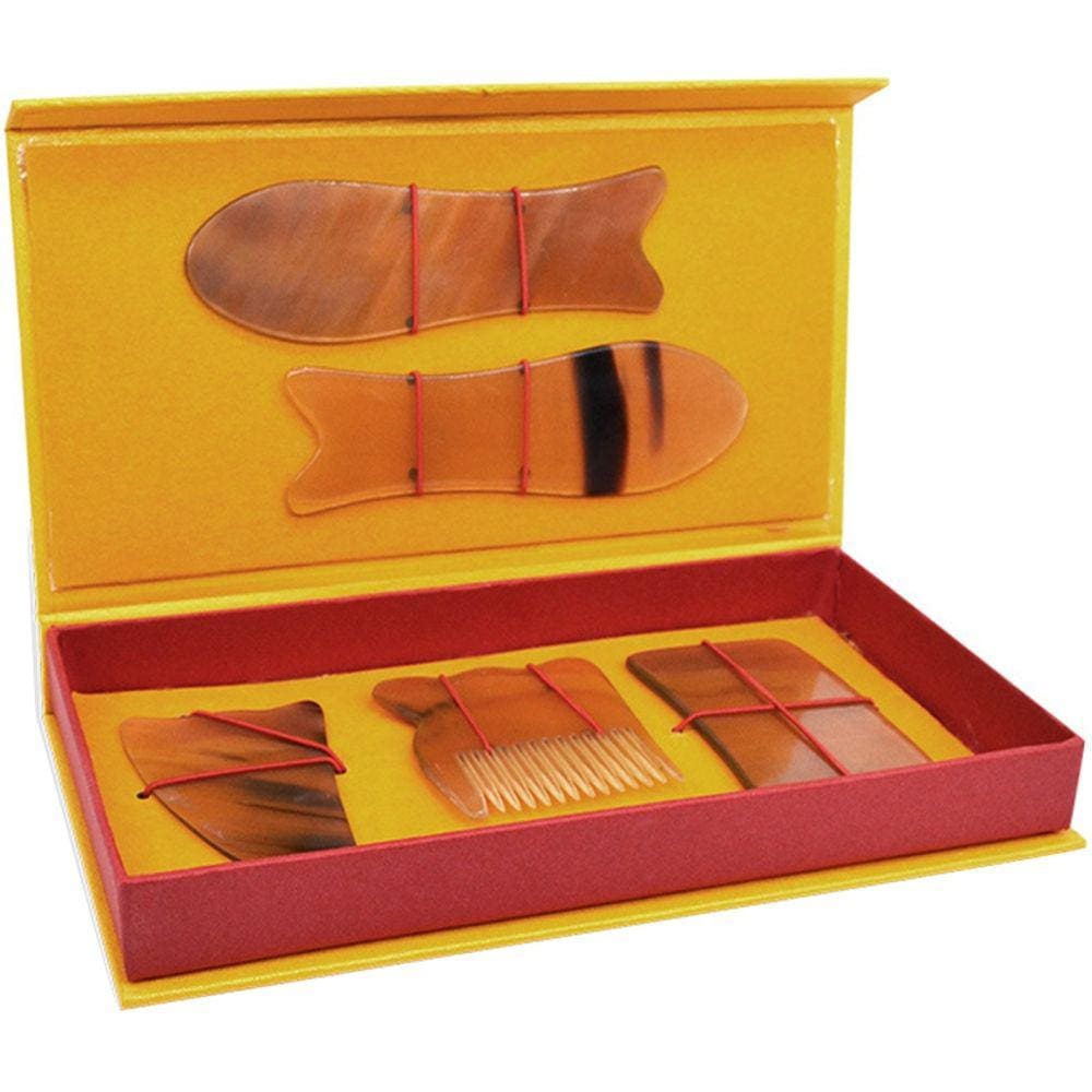 5 Peças l Gu Board Sing Mage Gua Sha Ser Tool Set um