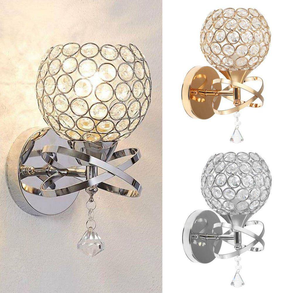Luz de parede: quarto de cristal moderno, sala de estar, decoração de casa