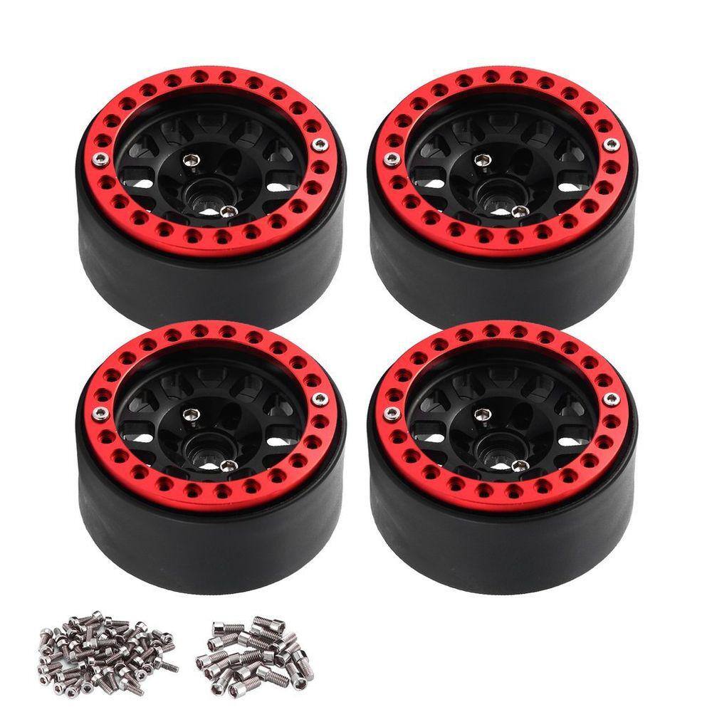 4pcs metal 1.9 polegadas beadlock rim wheel hub fit 1.9 pneus para