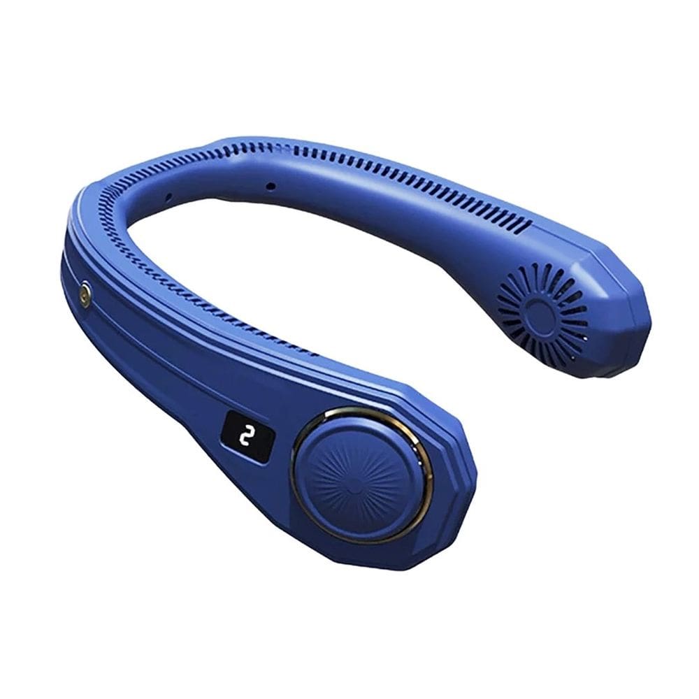 F22 portátil sem luz Mini Neck Fan com USB Display USB R