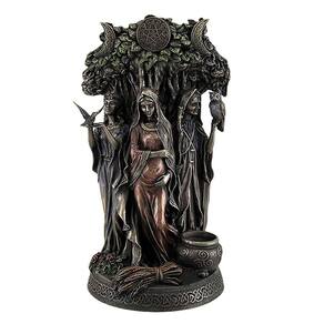 Estátua de resina Danu Irish Triple Goddess Bronze fundido 30cm