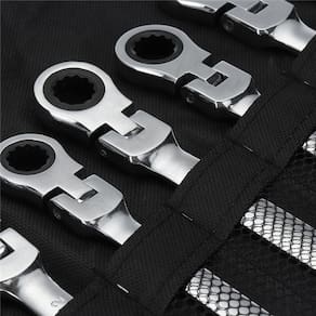 12pcs cabeça flexível catraca chave chave conjunto métrico 8-19mm span