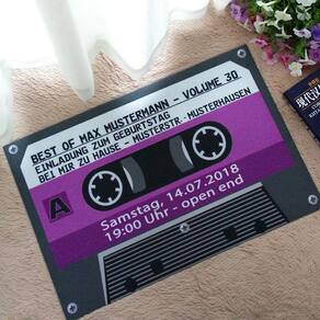 Tapete de porta com fita antiderrapante vintage impressa em 3D Welcome 40x60cm