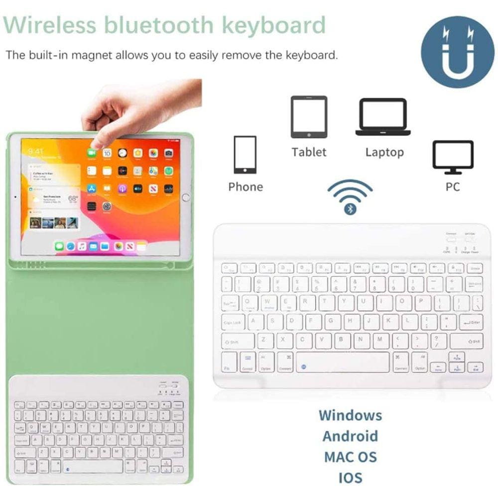 Capa com Teclado e Rato Espanhol e Recarga de Caneta Stylus