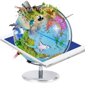 Ampliação AR 3 em 1 do Smart World Globe com mostrador luminoso