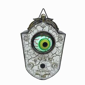 Decoração de olhos animada assombrada de Halloween com sons assustadores