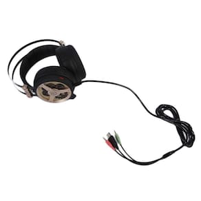 3.5mm USB com fio luminosos fones de ouvido auscultadores Gold Stereo G