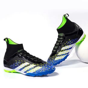Respirável Masculino Treinamento Esportes Sapatos de Futebol TF Azul 35