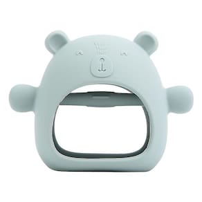 Brinquedo de dentição do bebê de silicone para 0-6 meses, chupeta de bebês T