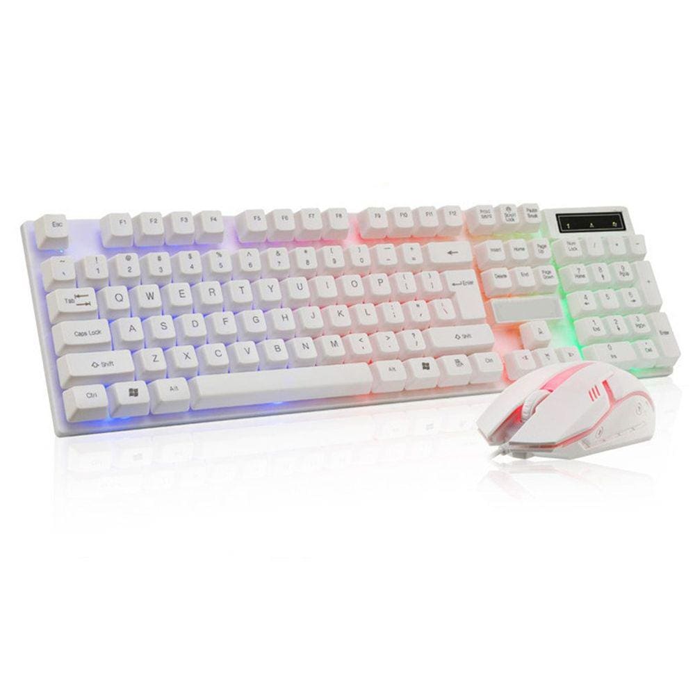 Teclado Mouse Gaming Adapter para PS4 Rainbow LED Mecânico