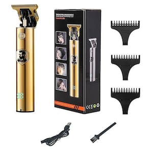 Aparador de cabelo dourado para homens recarregável por USB