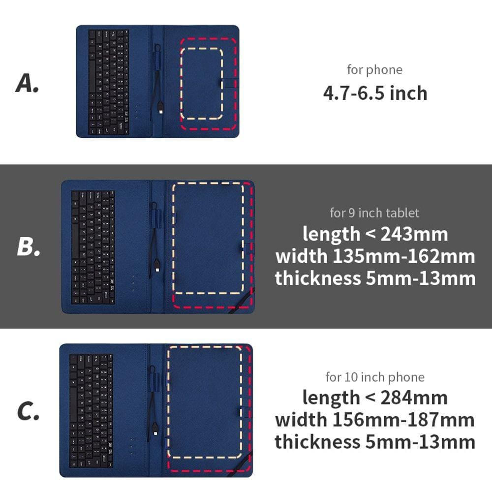 Capa de teclado universal para tablet Android 5 11 caso d