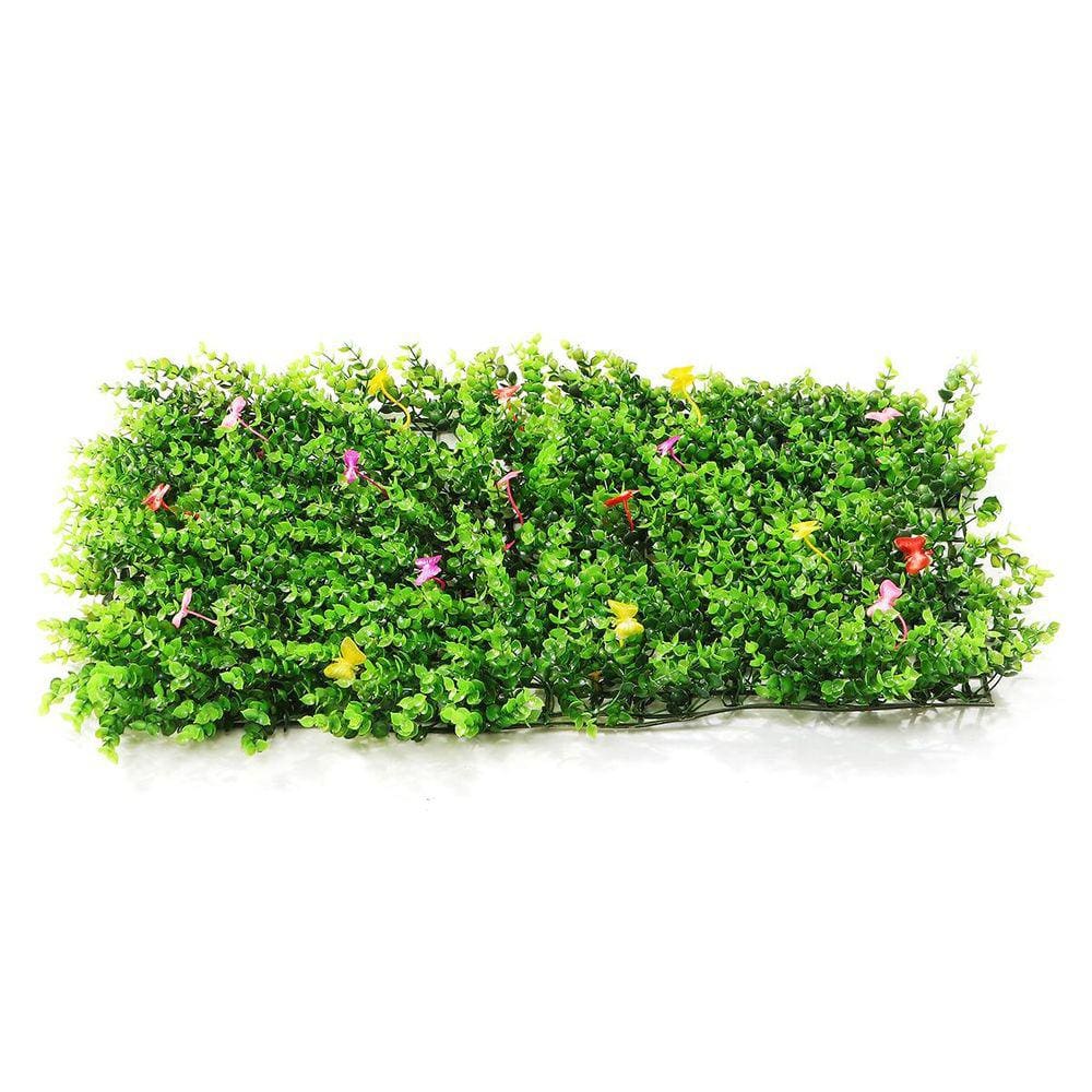 Decoração de parede de jardim com tela de hera artificial