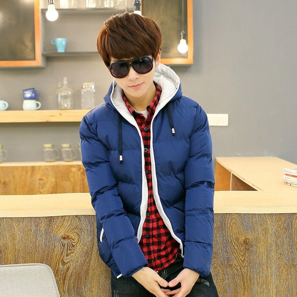 Parkas Homens Nova Chegada Juventude Inverno Encapuzado Parkas Casaco Homens C