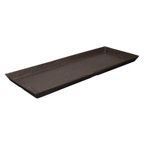 Prato para Vaso de Plantas de Planta Retangular Slim 65 Café