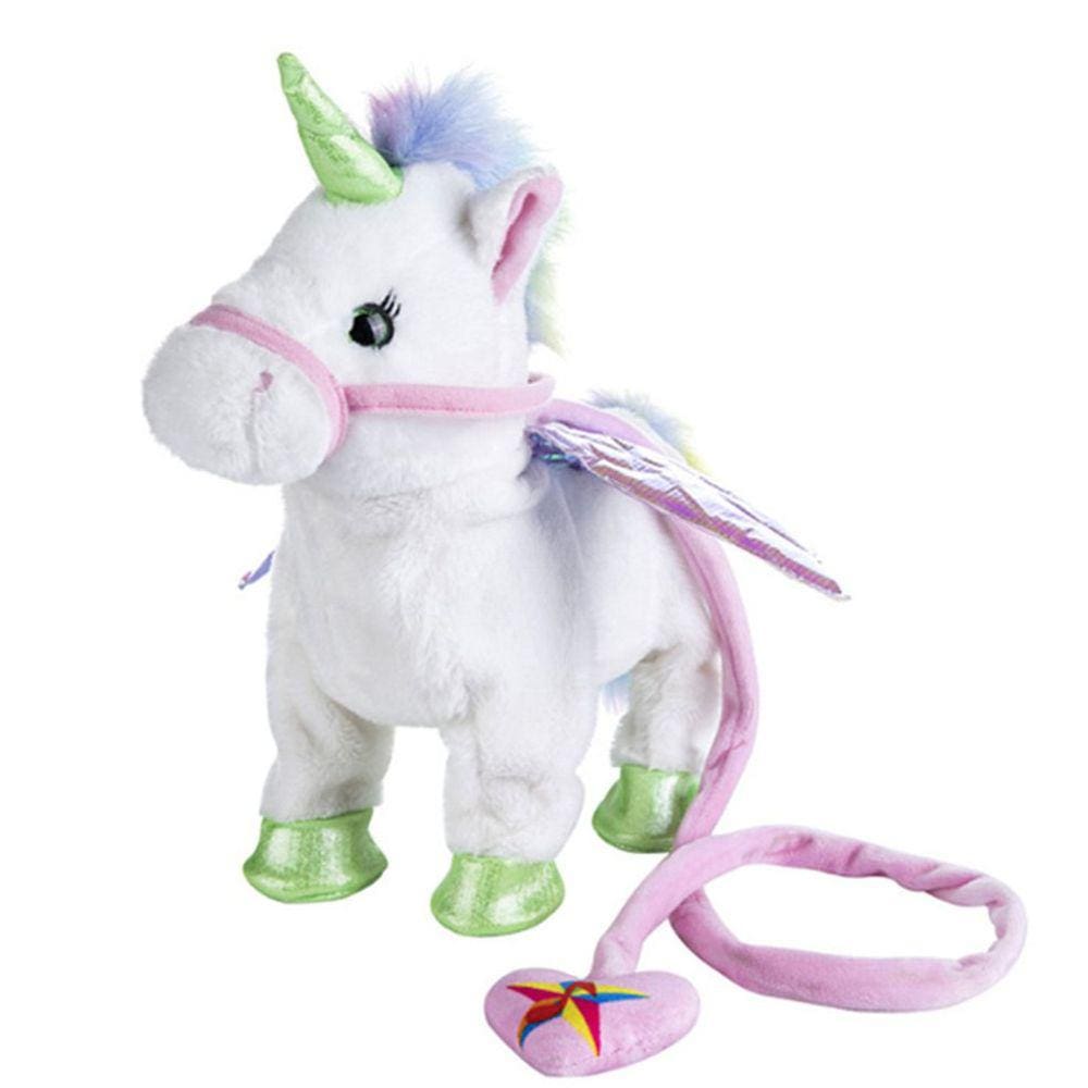 Elétrica Caminhando Unicórnio Pelúcia Brinquedo Unicórnio Elétrico Plush Para