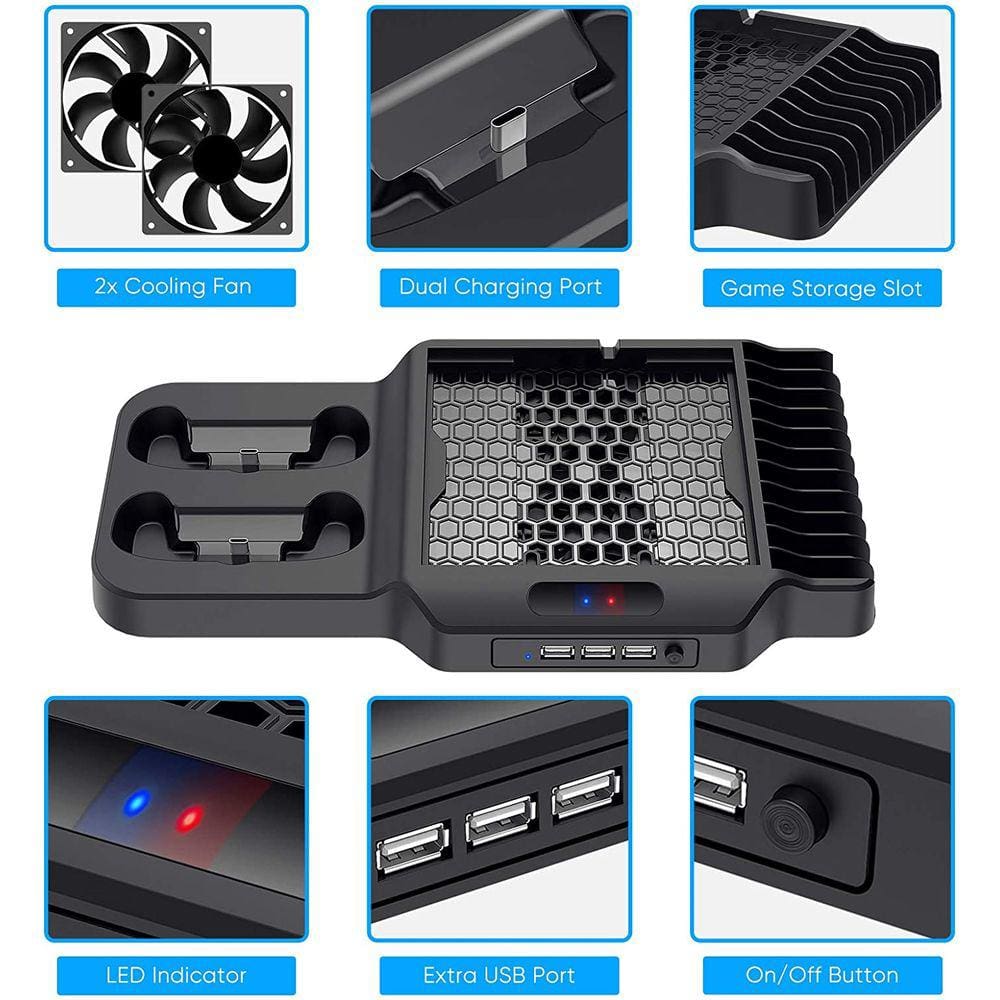 Suporte vertical com ventilador de resfriamento compatível